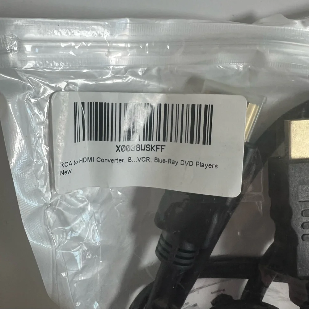 Black RCA to HDMI Converter Cable for Blue-Ray‎ and DVD Players